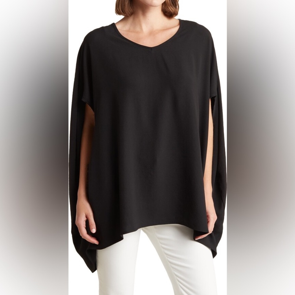 PATRIZIA LUCA OVERSIZE TUNIC BLACK OS NWOT